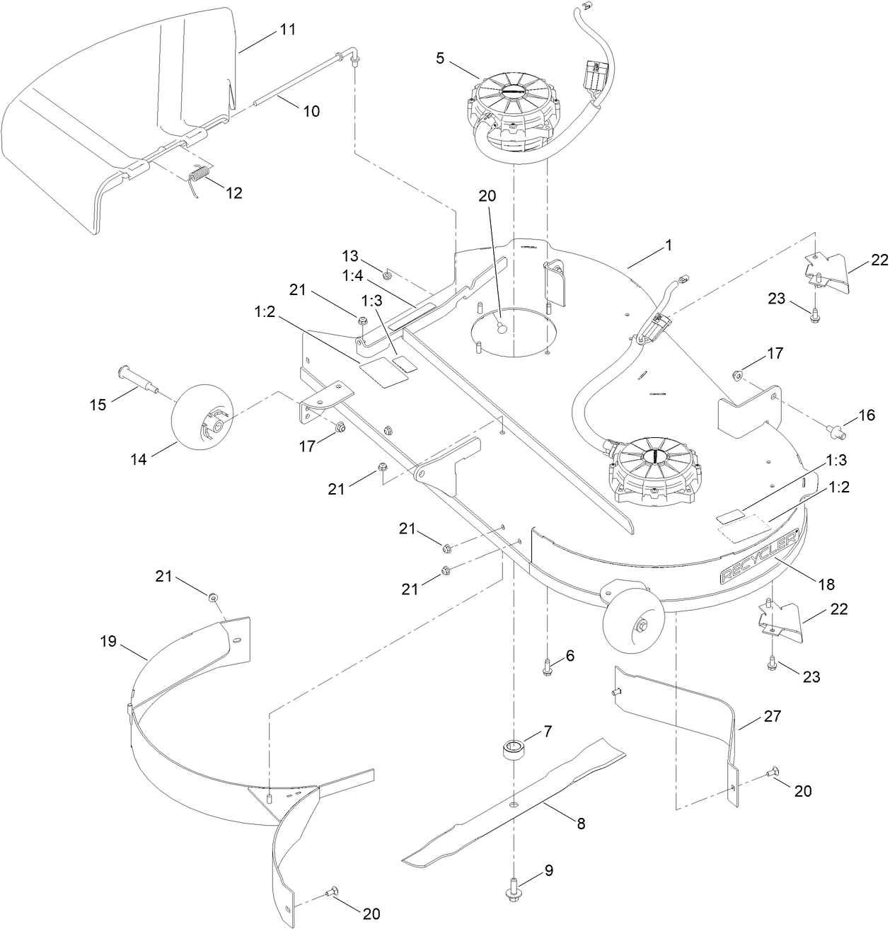 42 Inch Deck and Decal Assembly