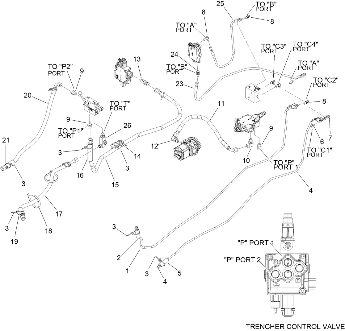 Plow Hydrabore Trencher Assembly