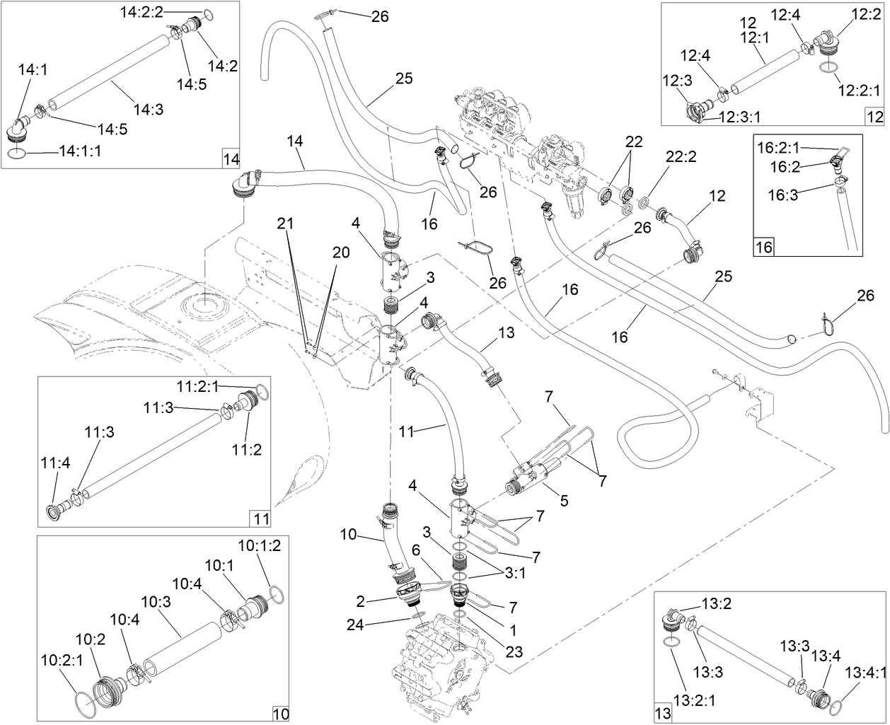 Spray System Hose Assembly