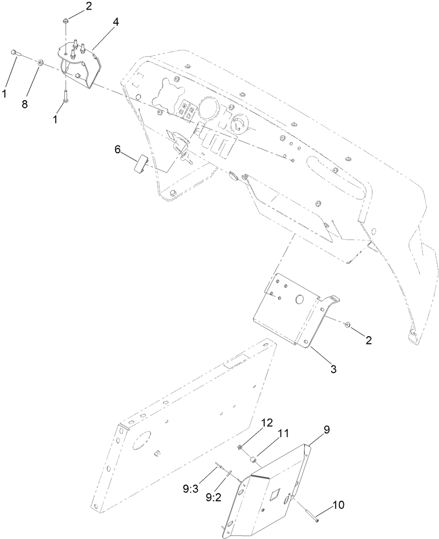 Monitor and Modem Mount Assembly
