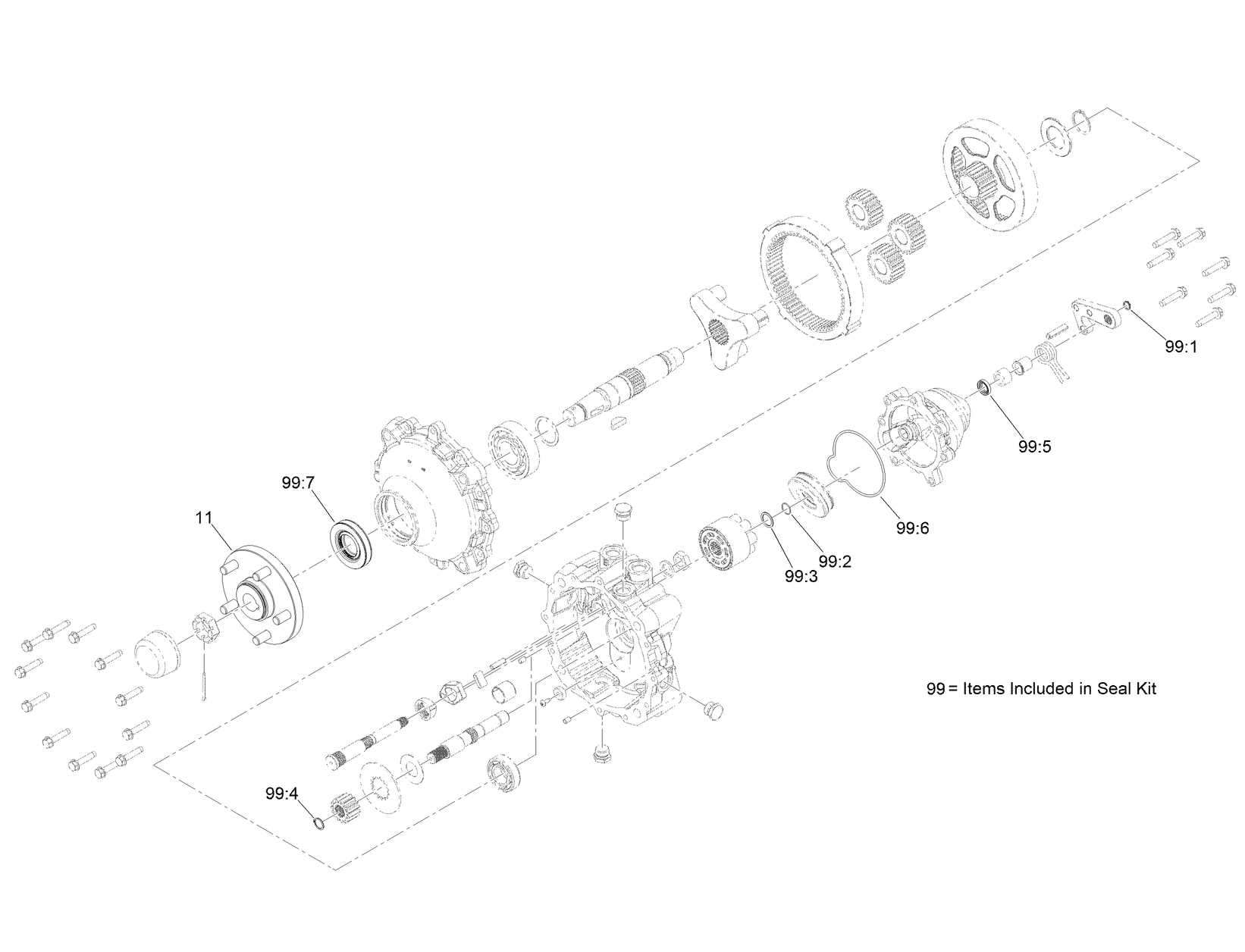 LH Hydraulic Motor Assembly No. 126-8134