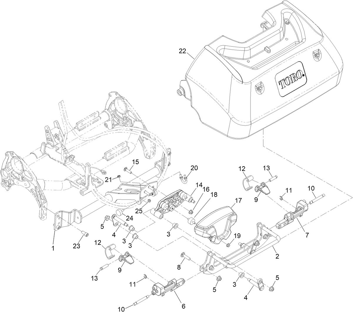 Flex Frame and Grass Basket Assembly