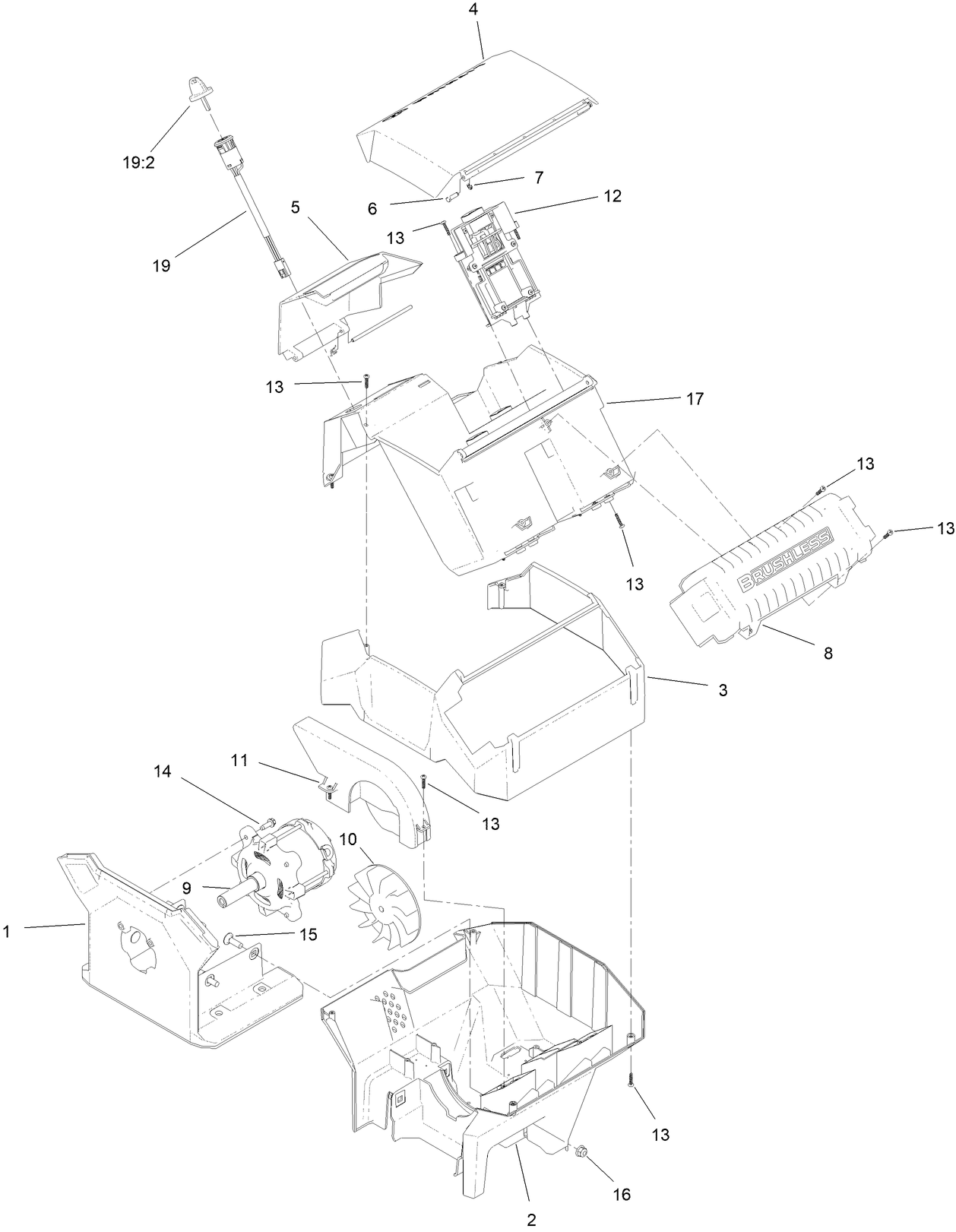 60 Volt Powerhead Assembly No. 139-5315