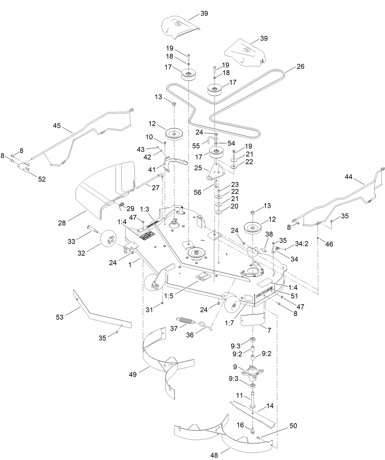 50in Deck and Decal Assembly