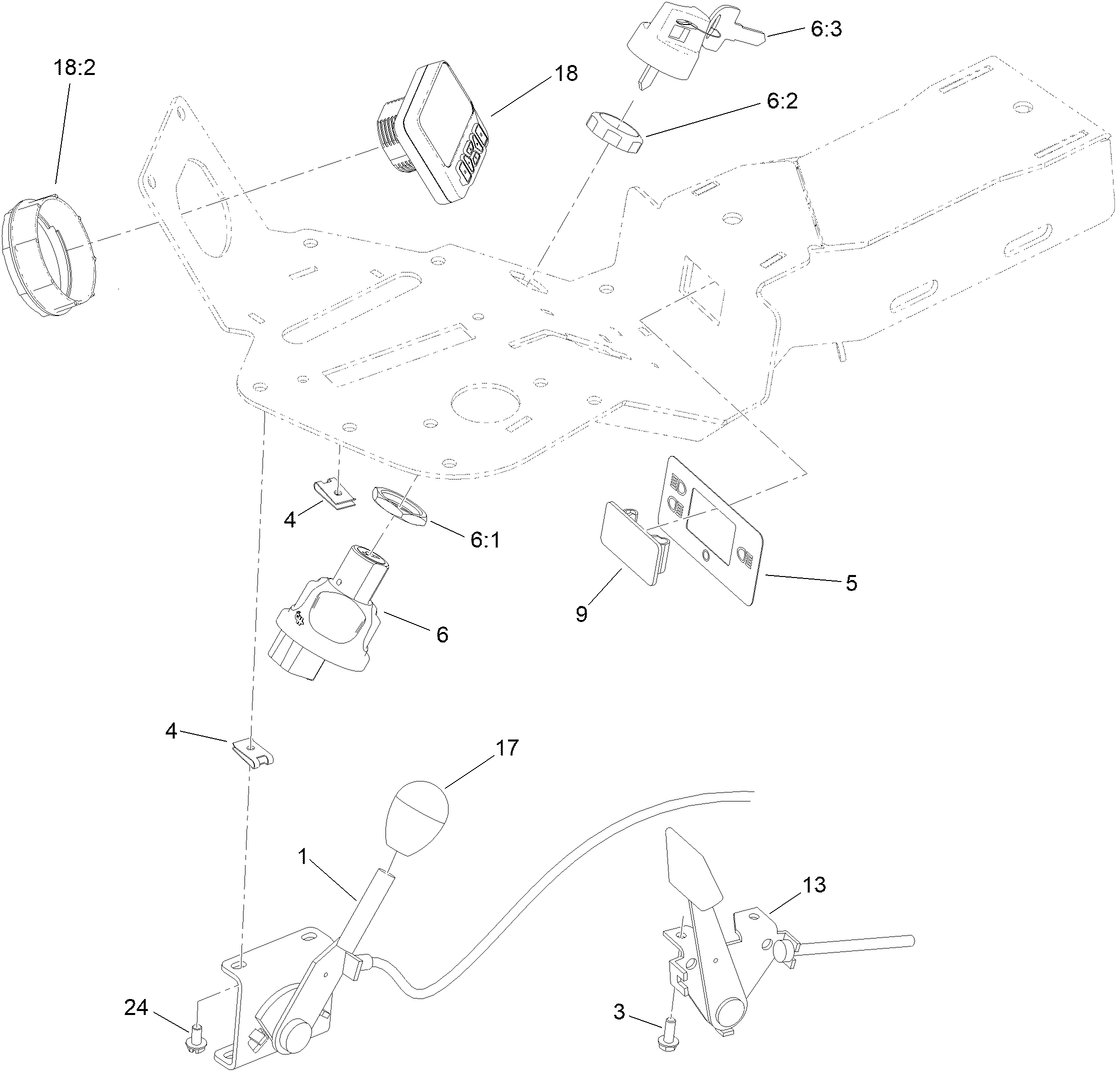 Ignition, Throttle and Choke Control Assembly