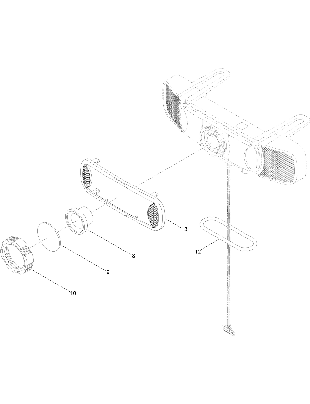 Light Camera Module w/o Ultrasonic Sensors  Assembly No. 147-6428