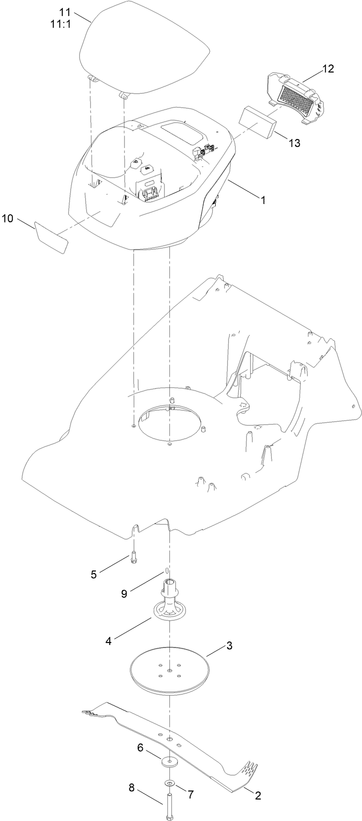 Engine and Blade Assembly