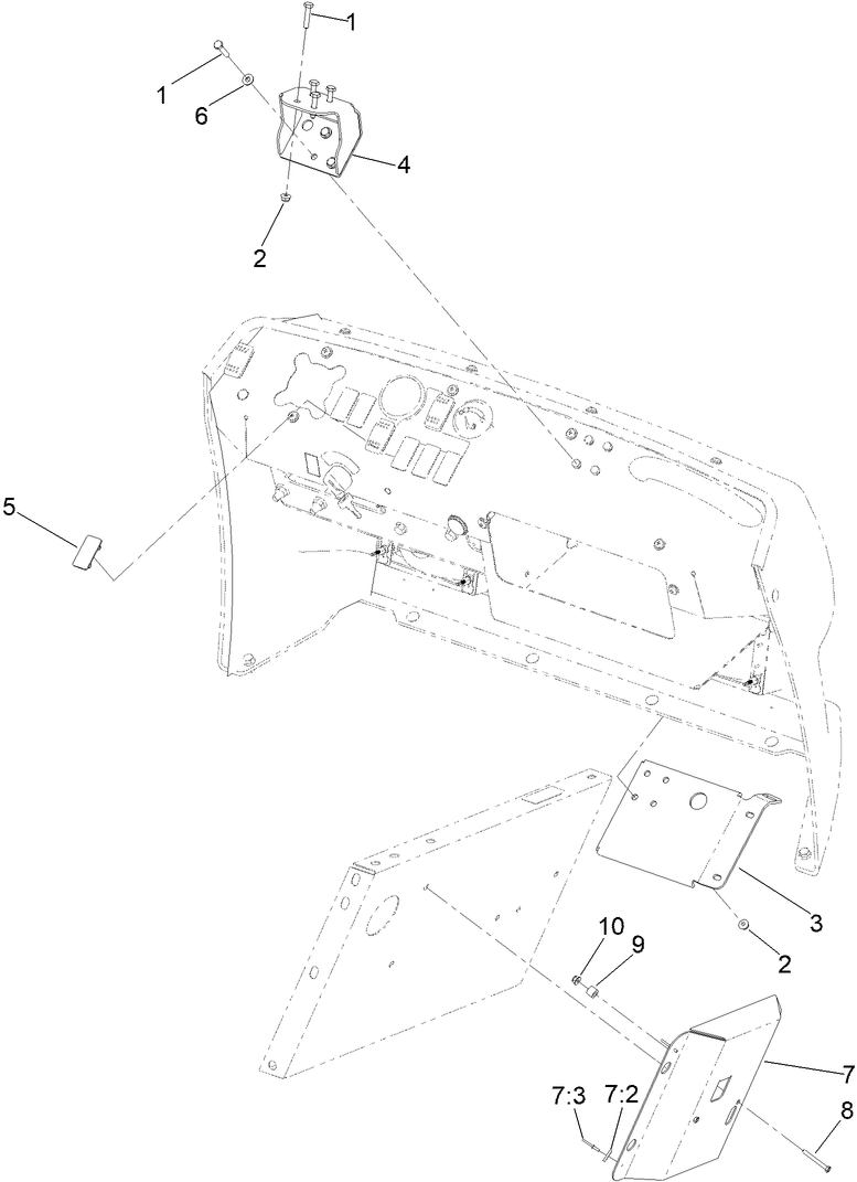 Monitor and Modem Mount Assembly