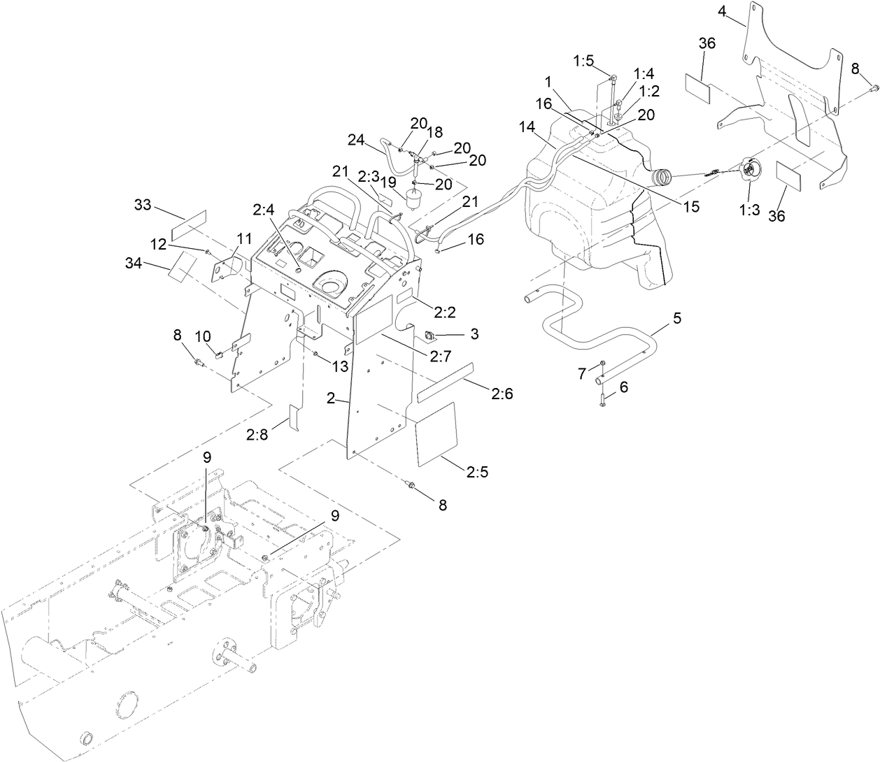 Fuel Tank and Tower Assembly