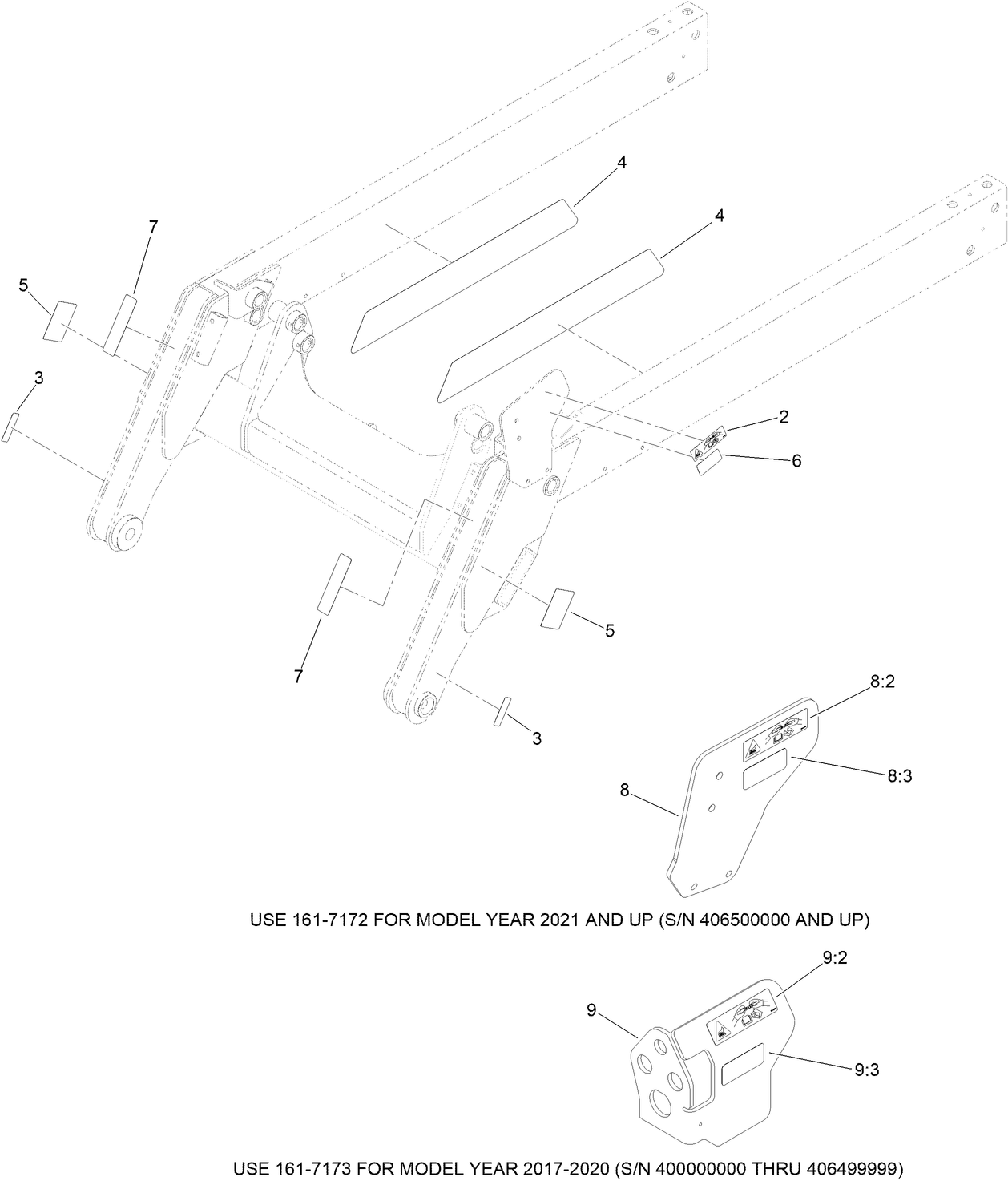 Lower Loader Arm Assembly No. 138-4731