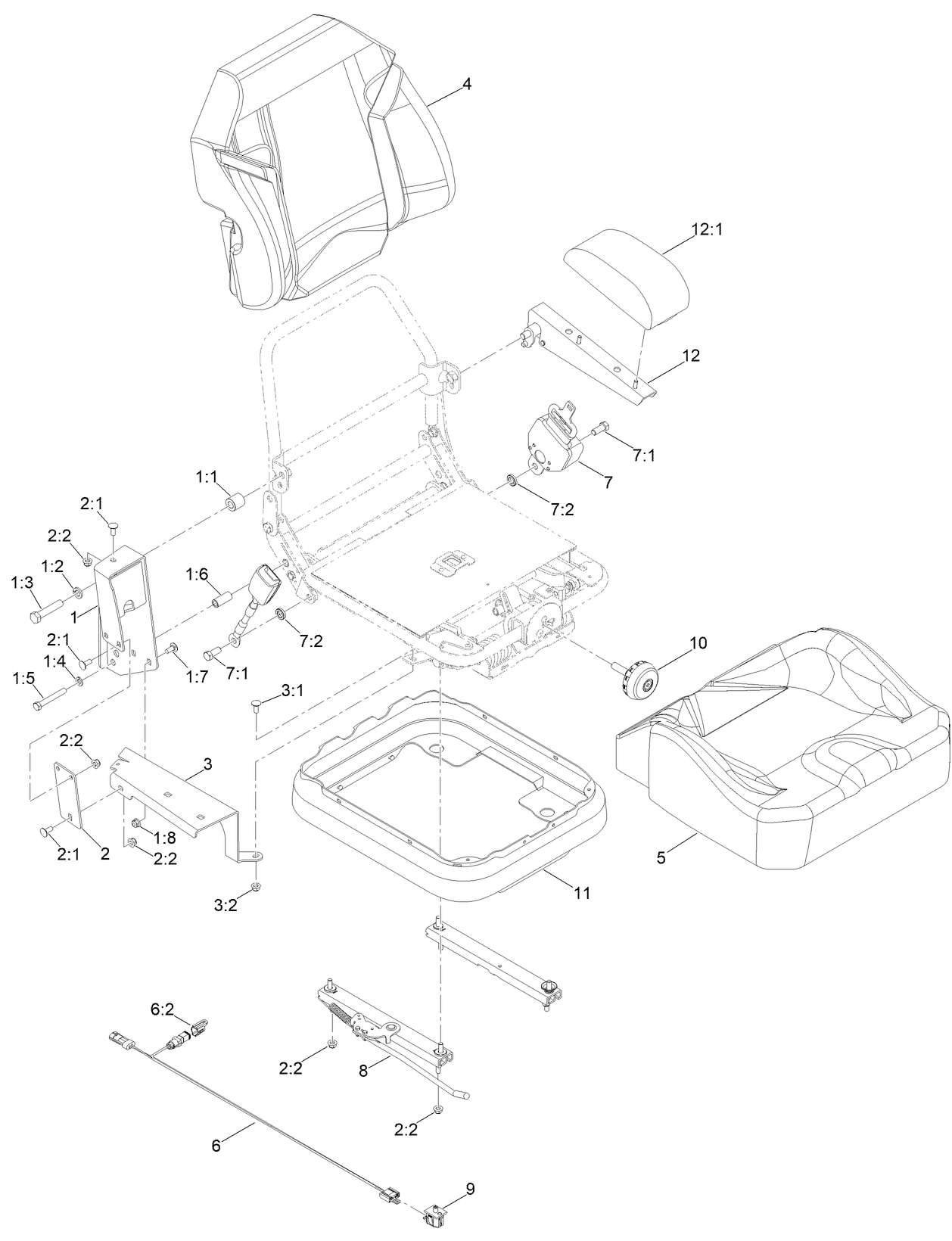 Mechanical Suspension Seat Kit Assembly