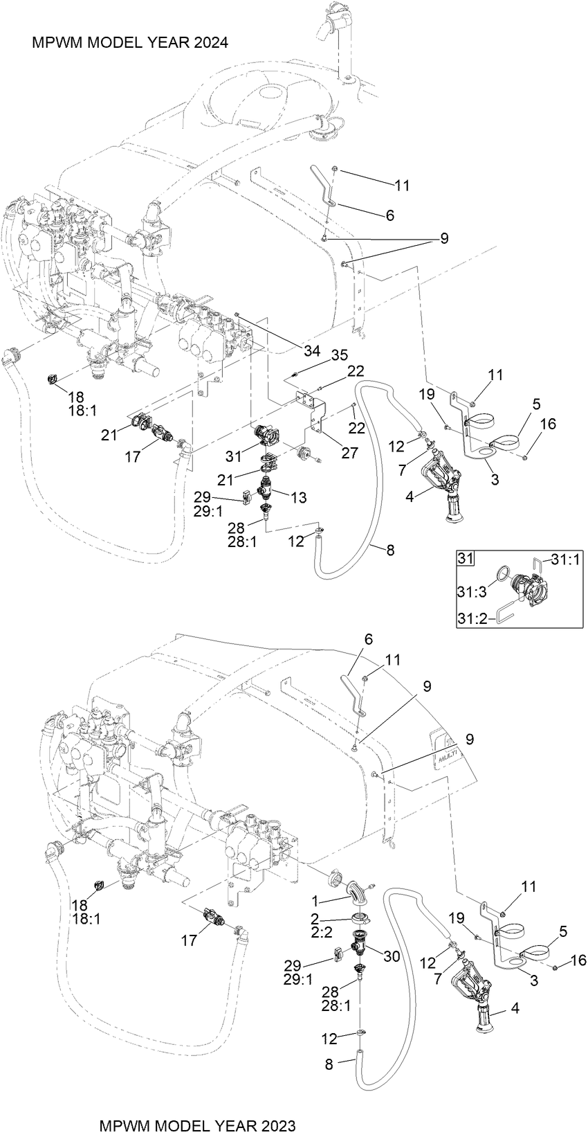 MPWM Hand Spray Wand Kit Assembly