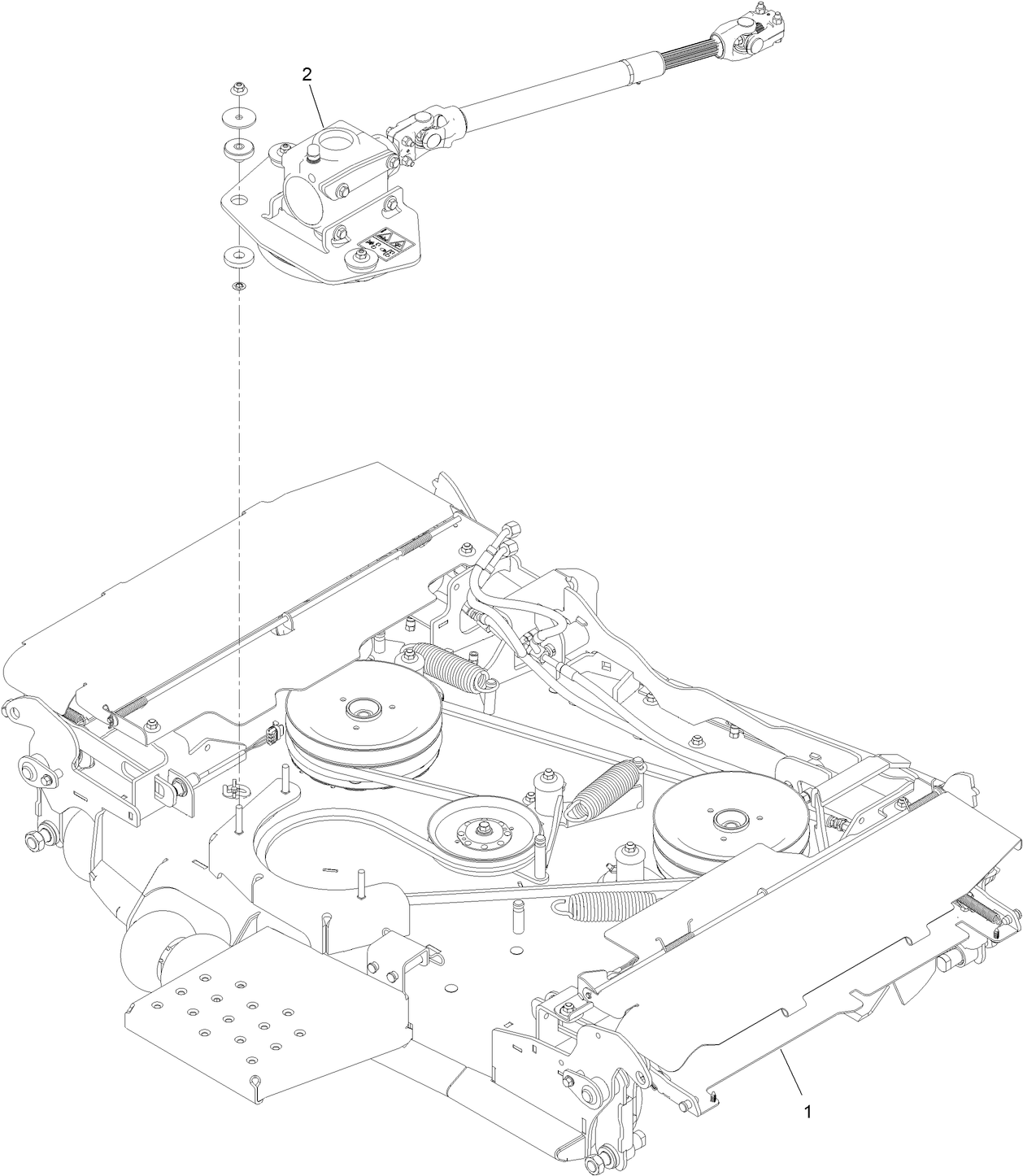 Center Deck and Gear Box Assembly