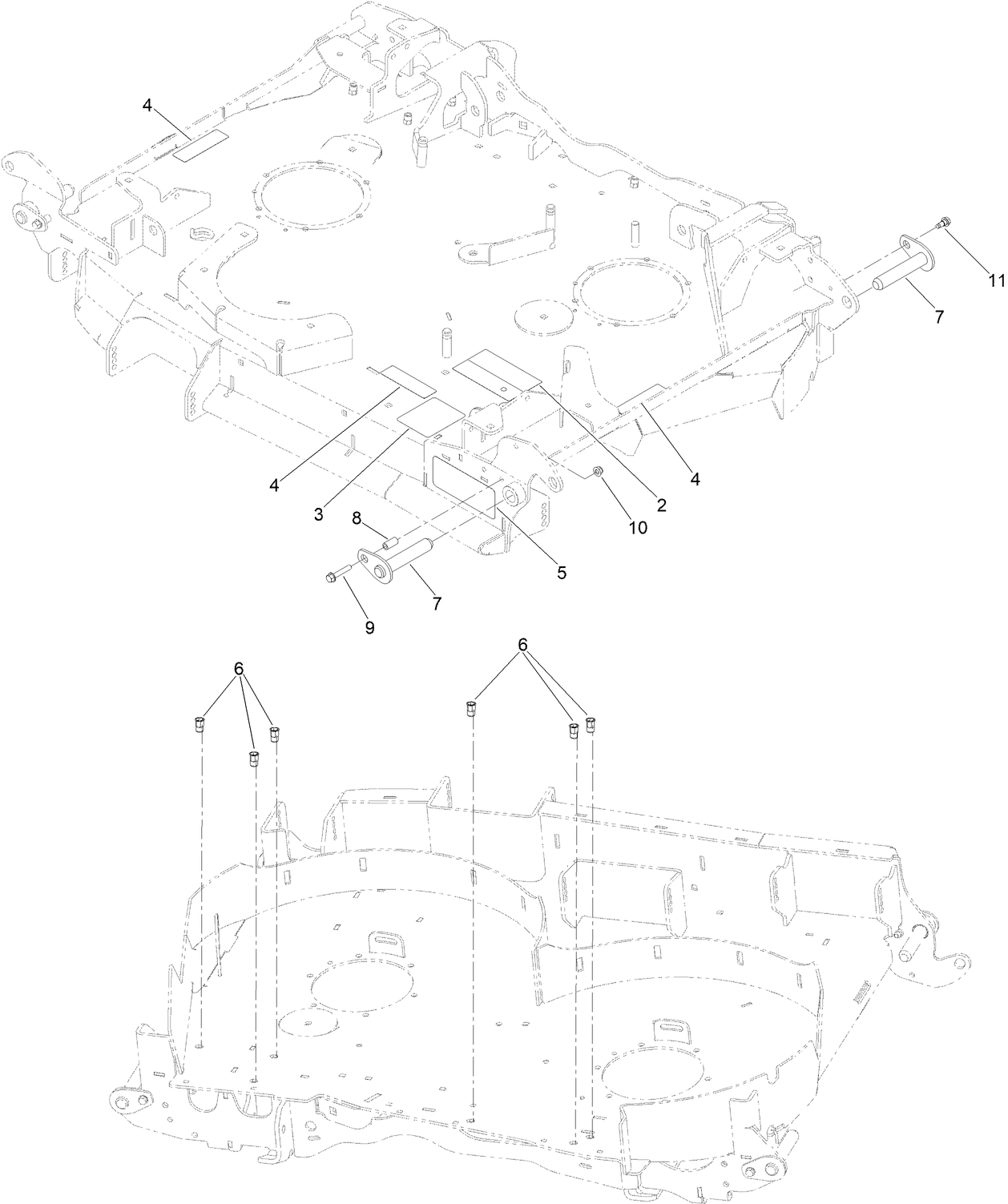 Center Deck Decal and Pin Assembly No. 146-3899