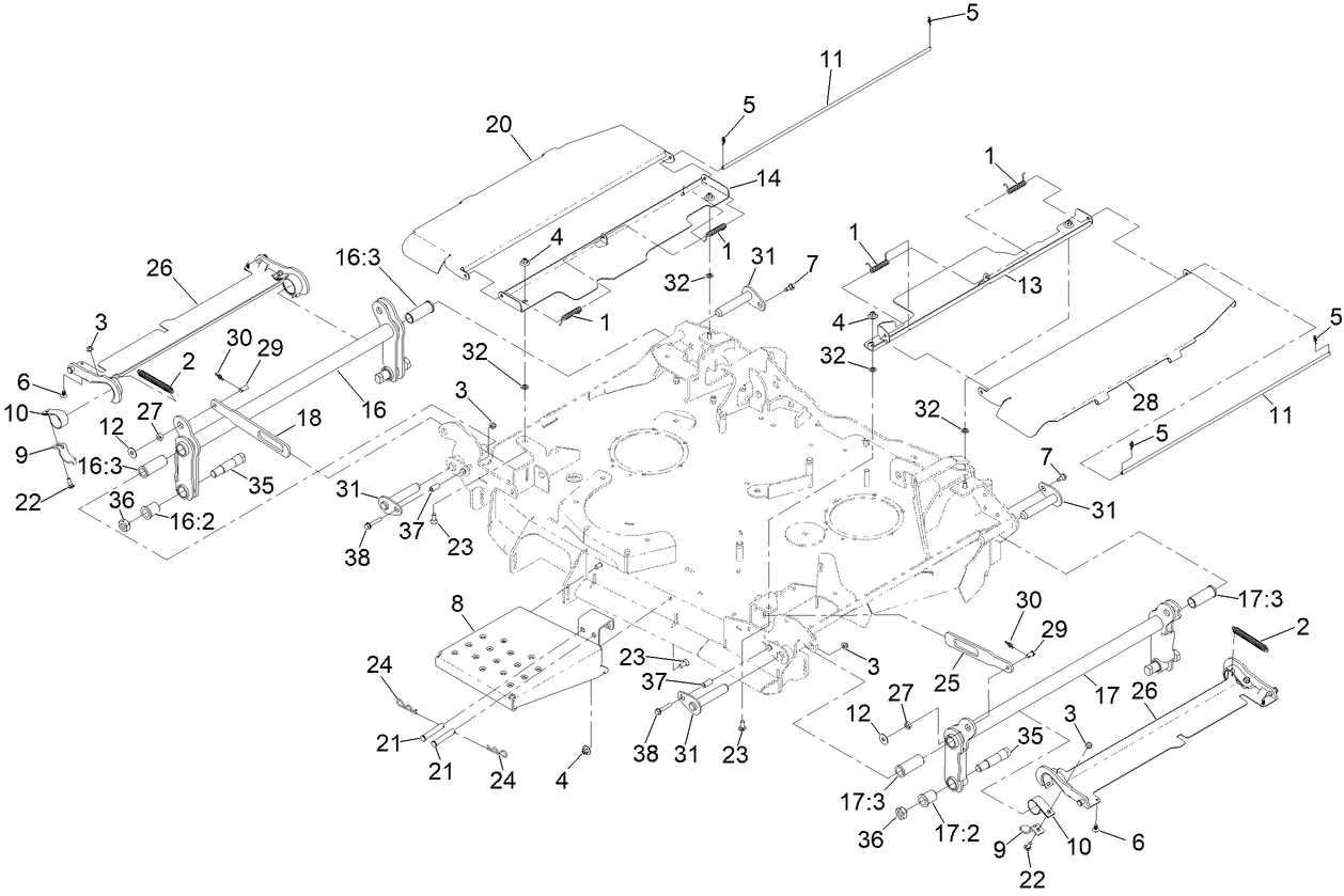 Center Deck Fold Assembly