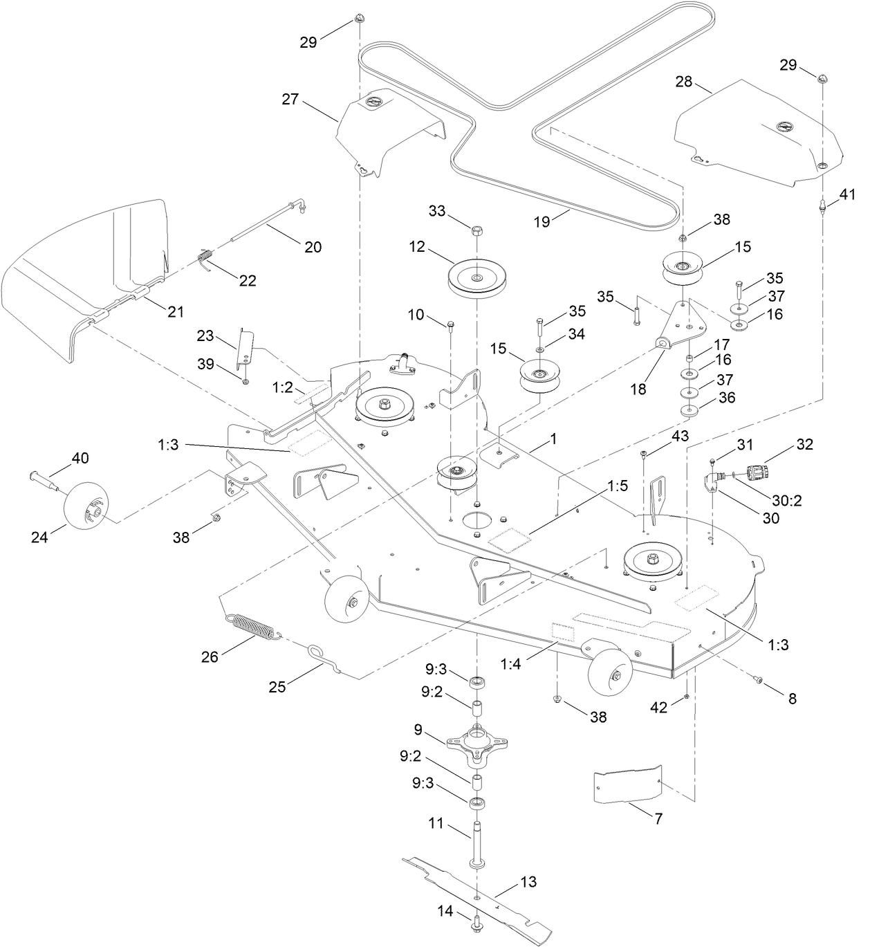 60in Deck and Decal Assembly