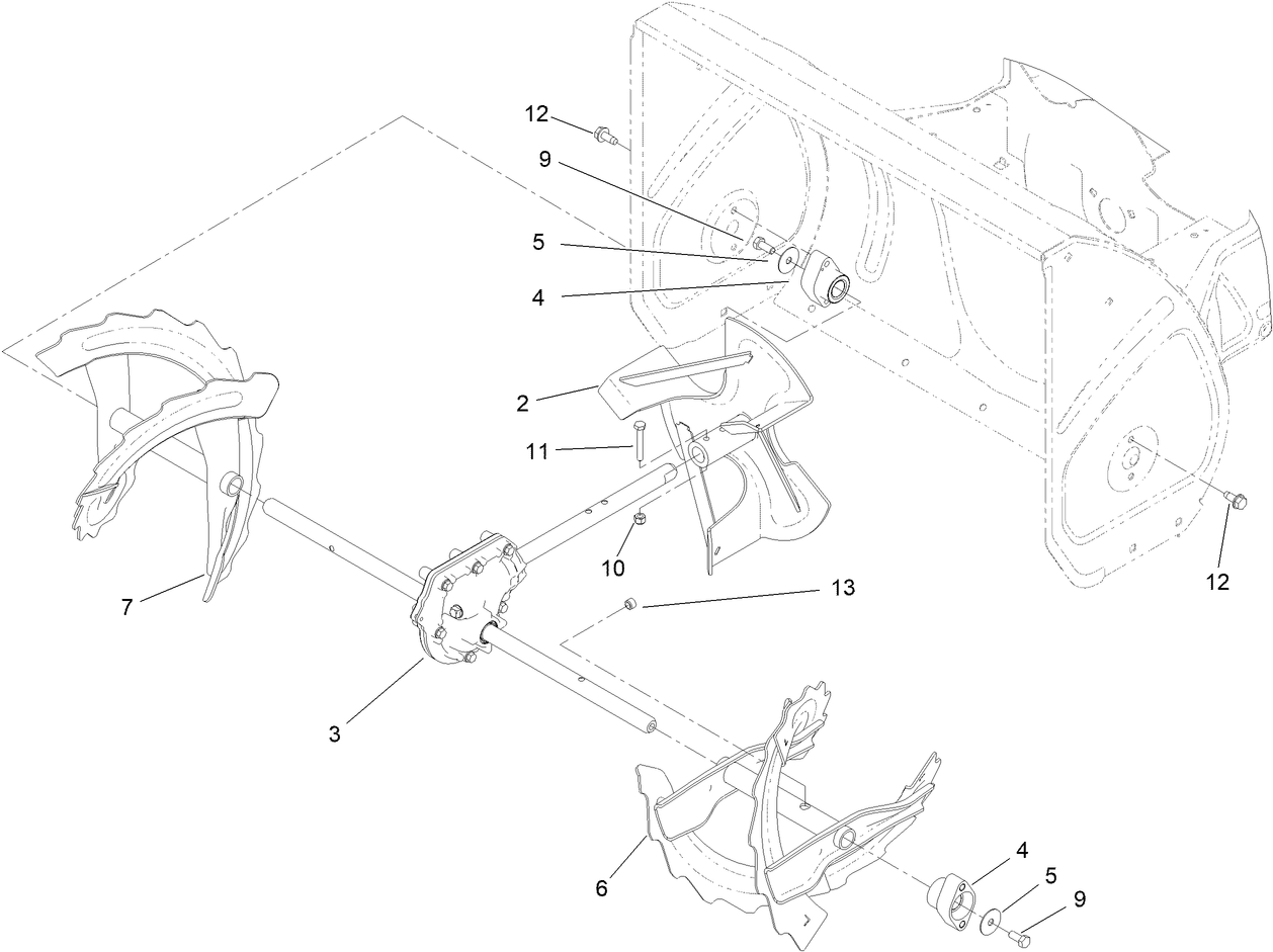 Gearbox, Auger and Impeller Assembly