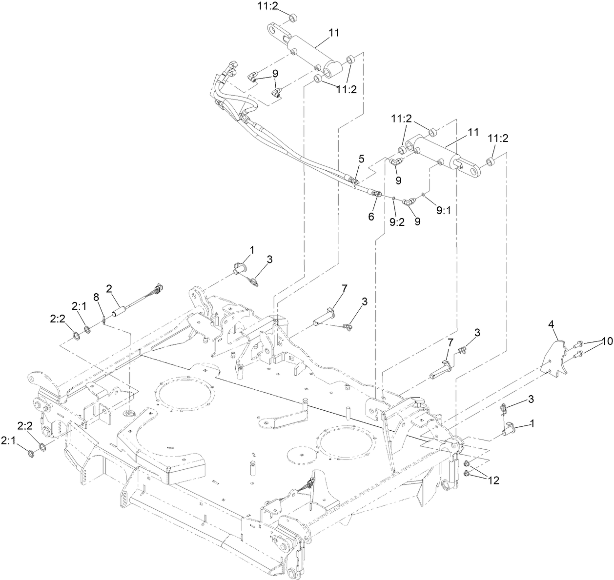 Center Folding Deck Hydraulic Assembly
