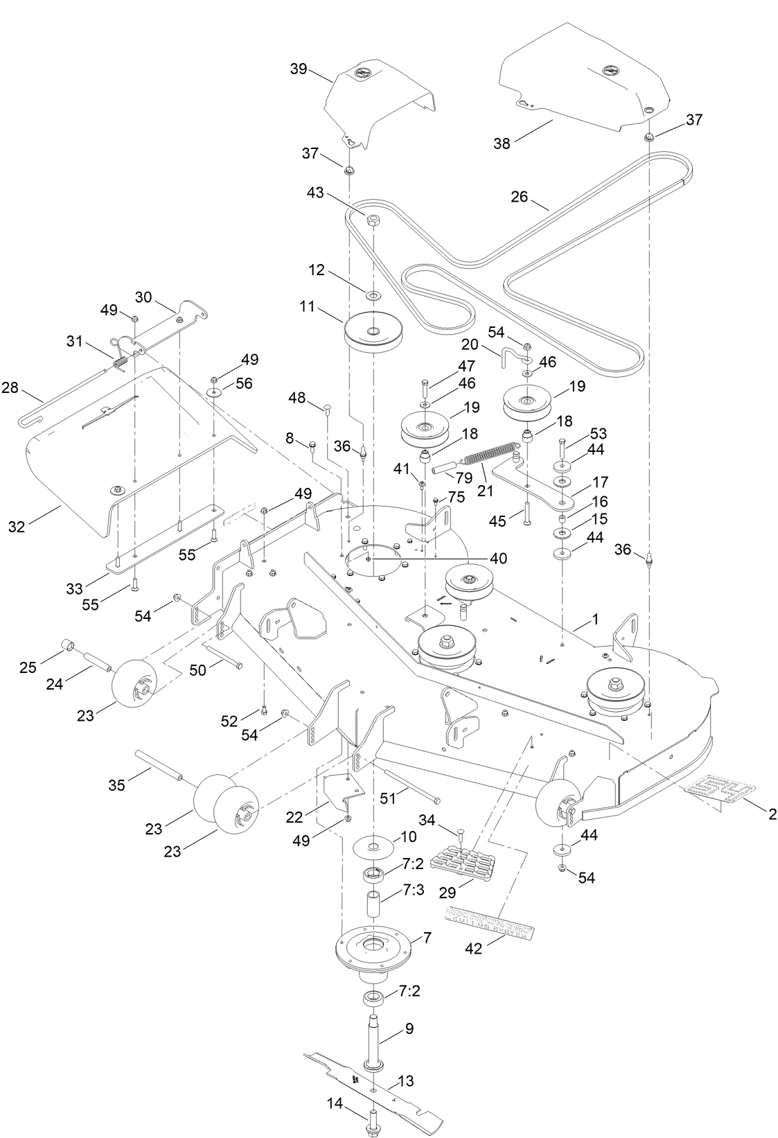 54 inch Deck Assembly