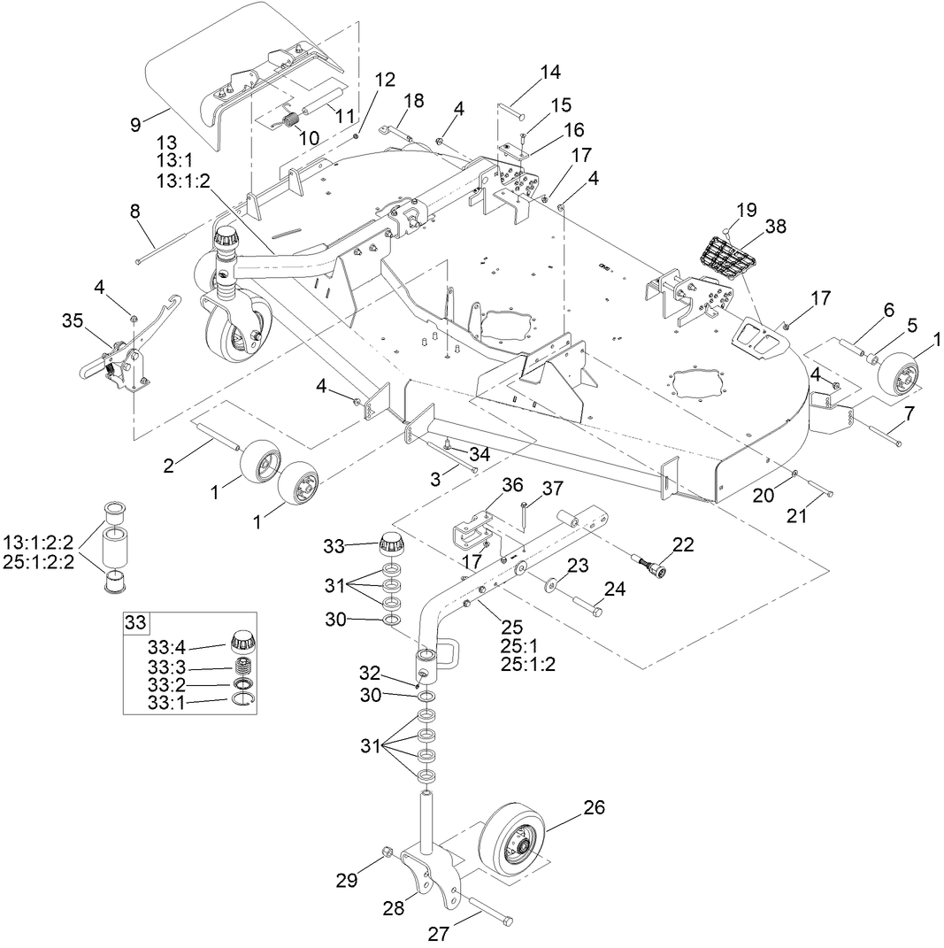 Caster Wheel and Latch Assembly