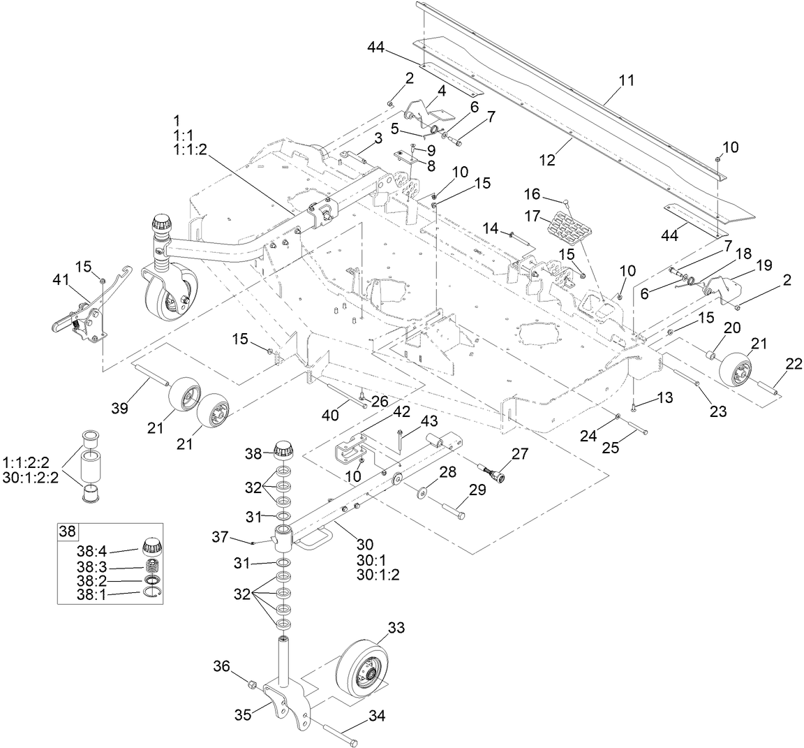 Caster Wheel and Latch Assembly
