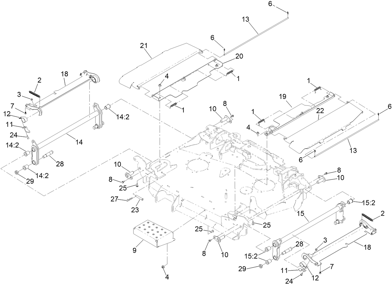 Center Deck Fold Assembly