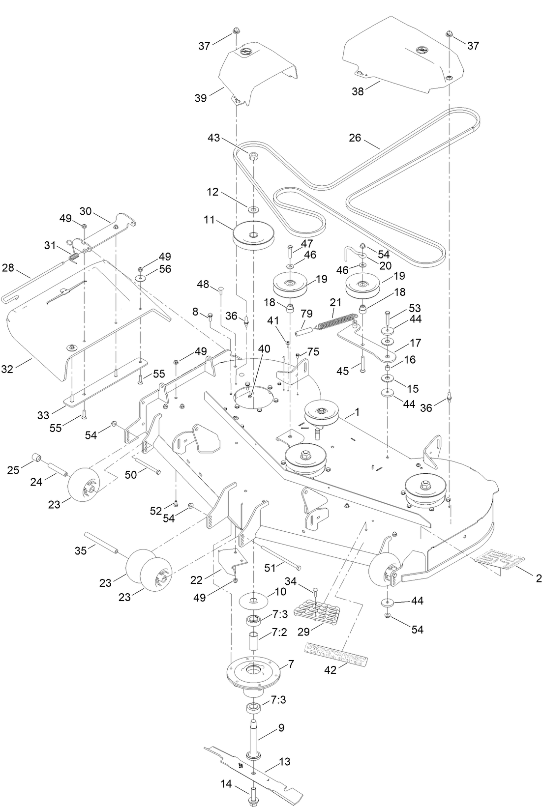 54 Inch Deck Assembly