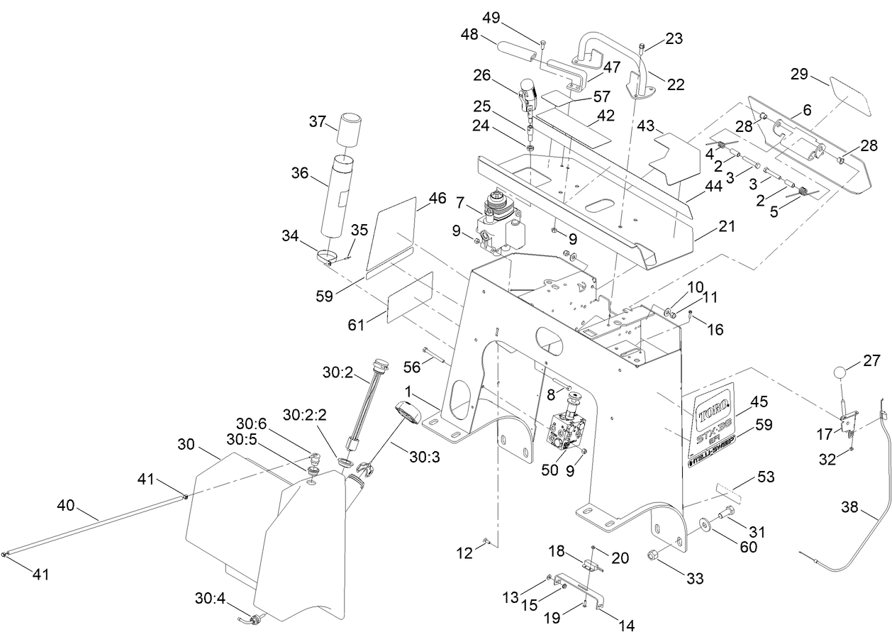 Tower and Fuel Tank Assembly