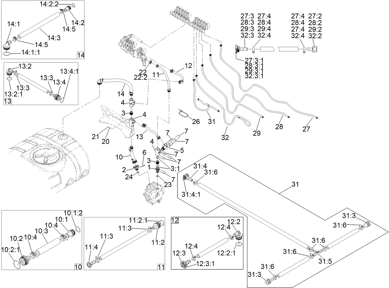 Spray System Hose Assembly
