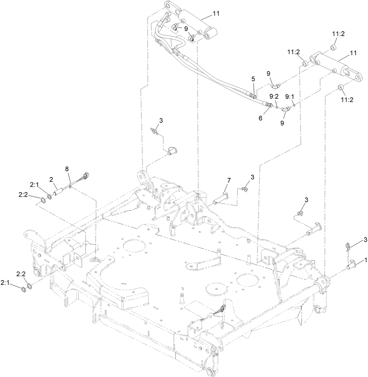 Center Folding Deck Hydraulic Assembly