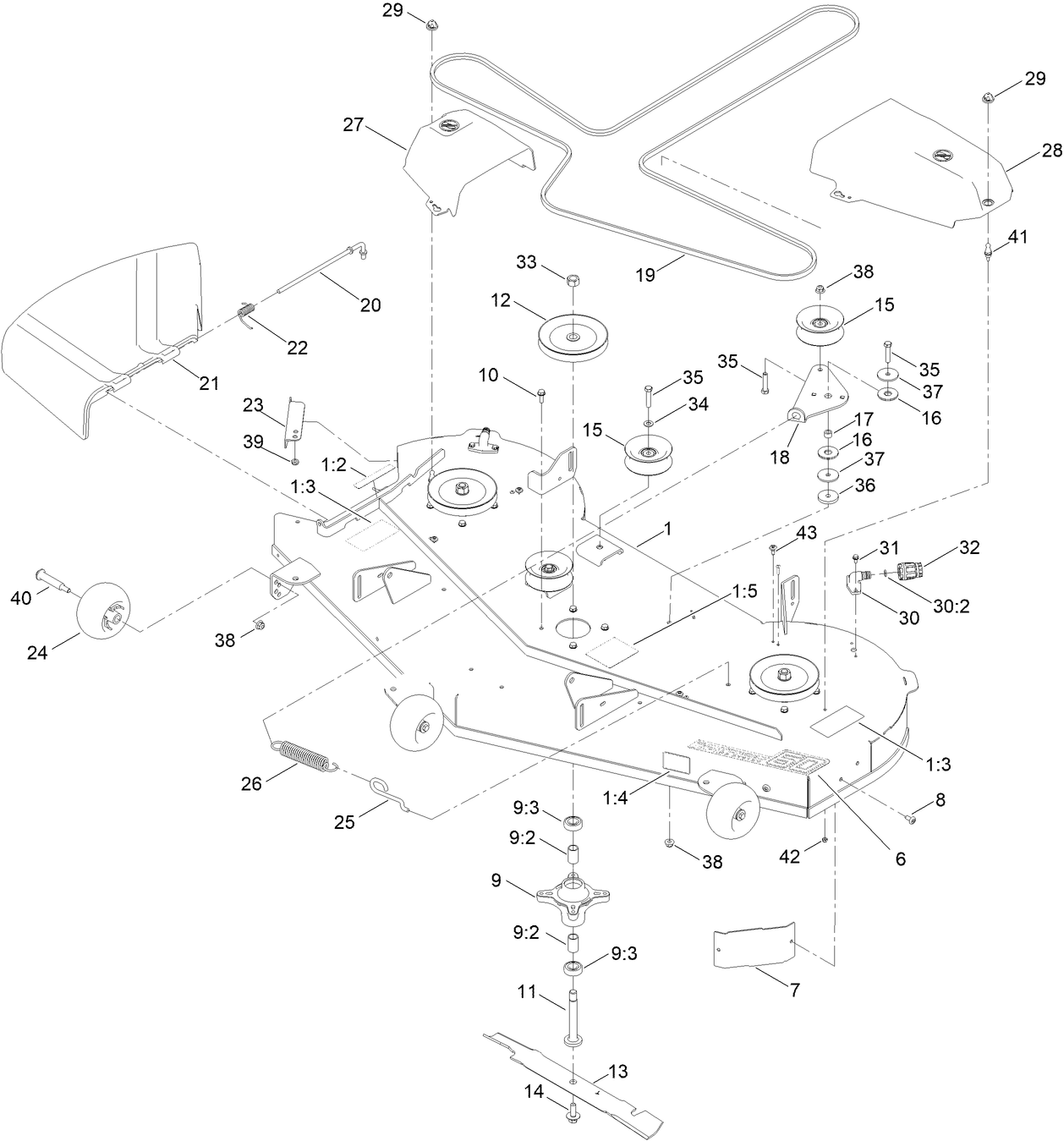 60 Inch Deck and Decal Assembly