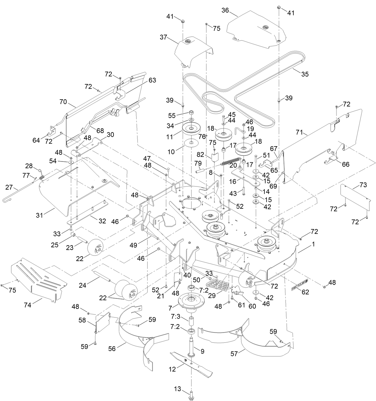 48 Inch Deck Assembly