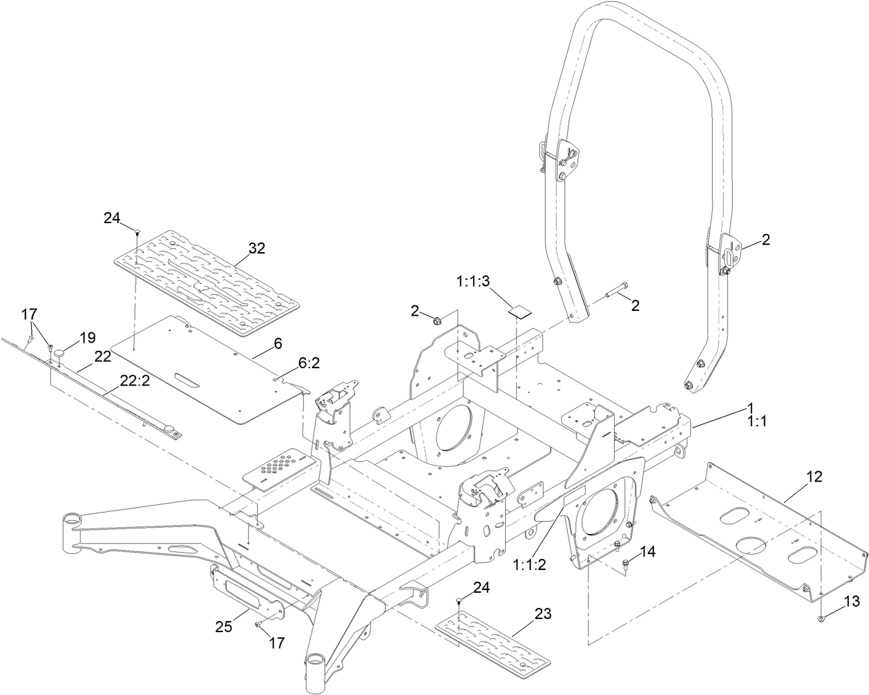 Frame and Roll-Over Protection System Assembly