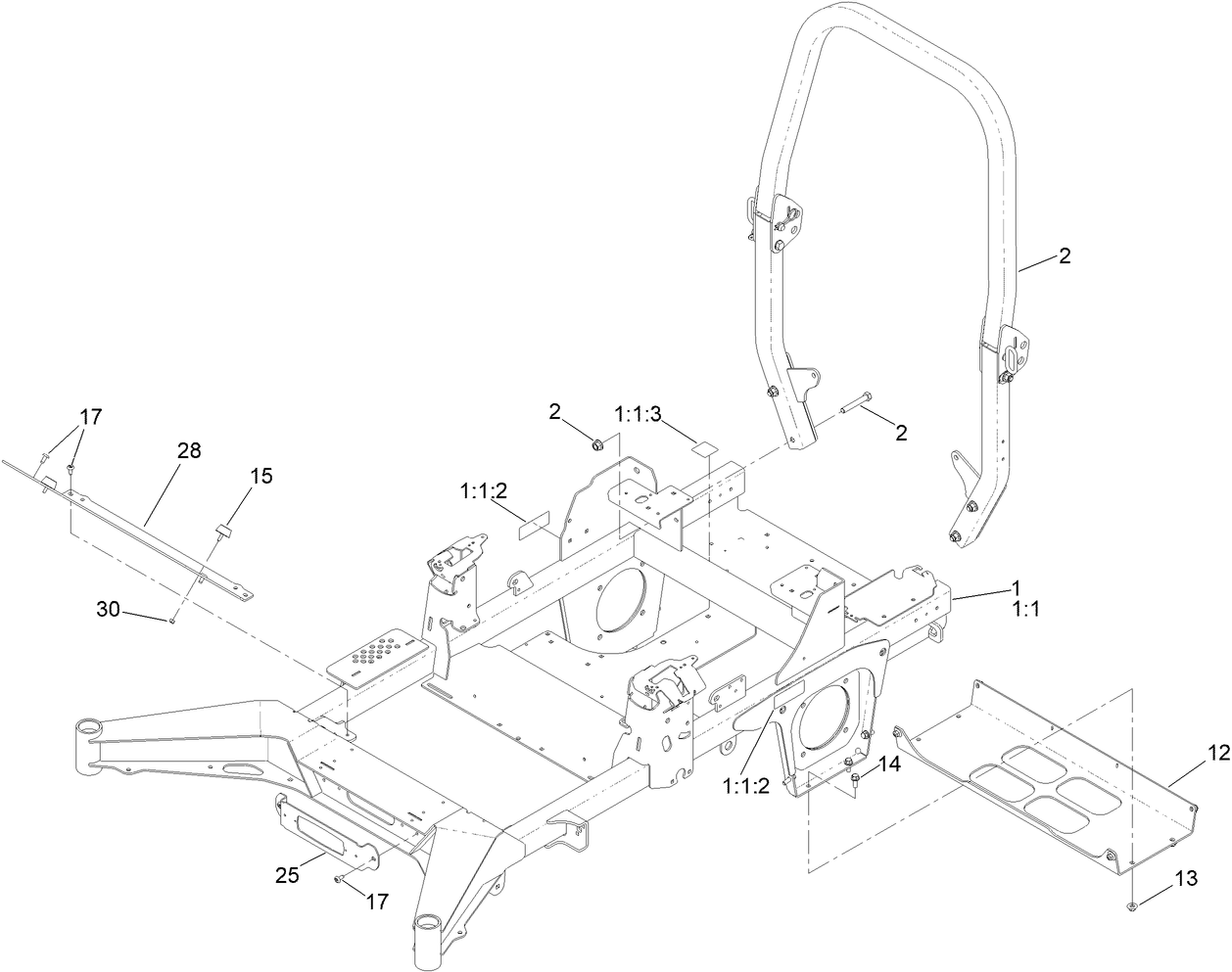 Frame and Roll-Over Protection System Assembly