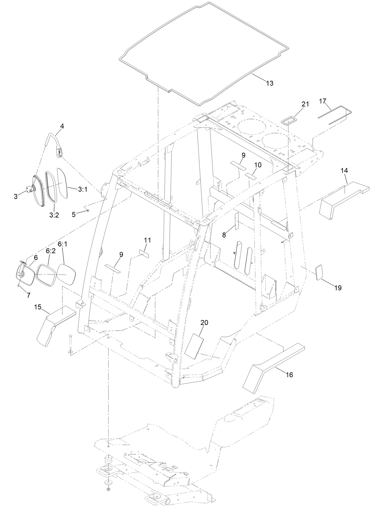 Frame, Mount and Seal Assembly