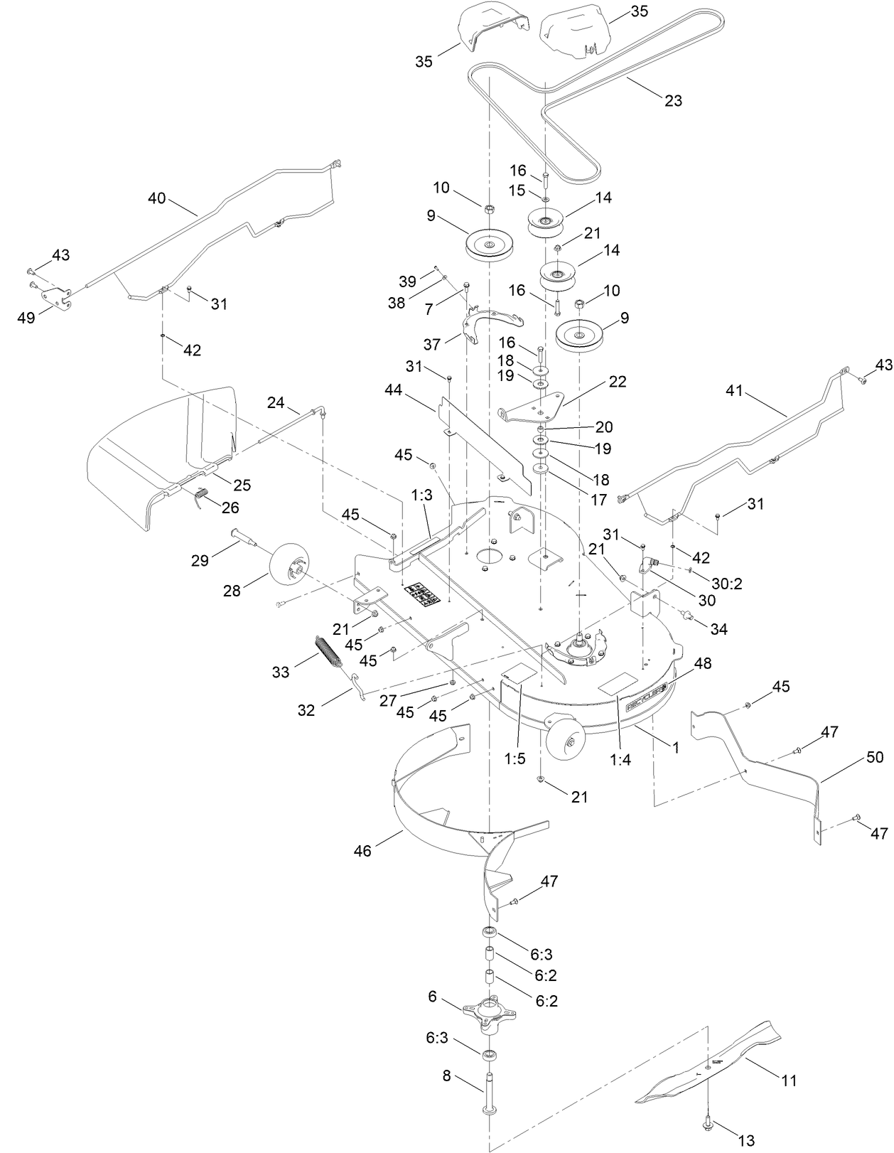 42 Inch Deck and Decal Assembly