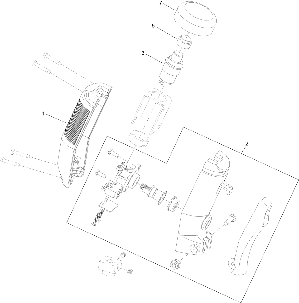 Two-Button Handle Grip Assembly No. 119-4587