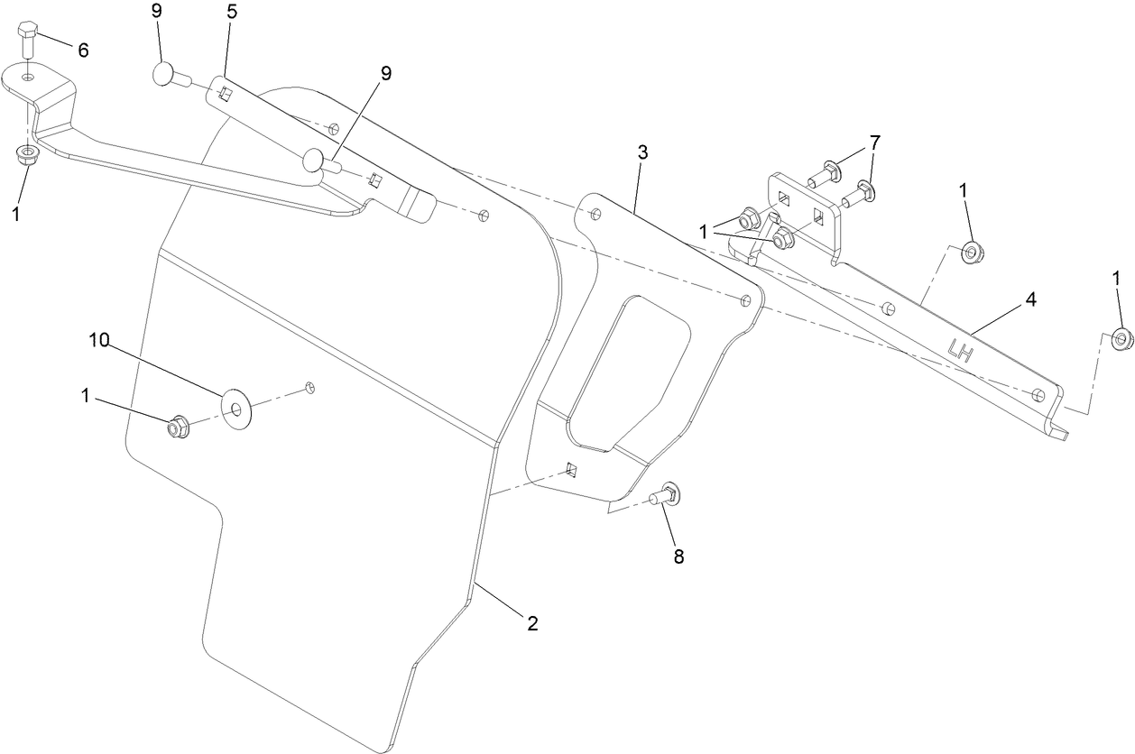 LH Mud Flap Assembly No. 135-4943