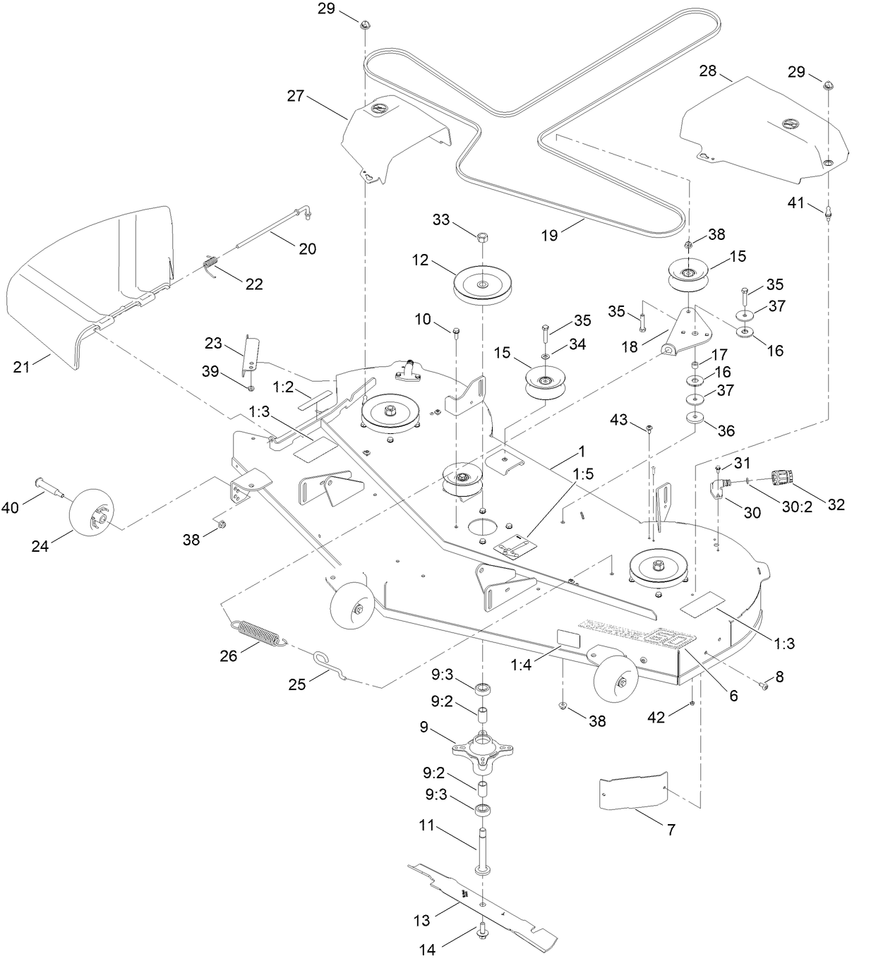 60 Inch Deck and Decal Assembly