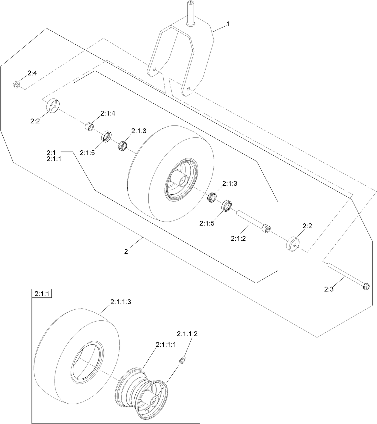 Caster Wheel and Fork Assembly