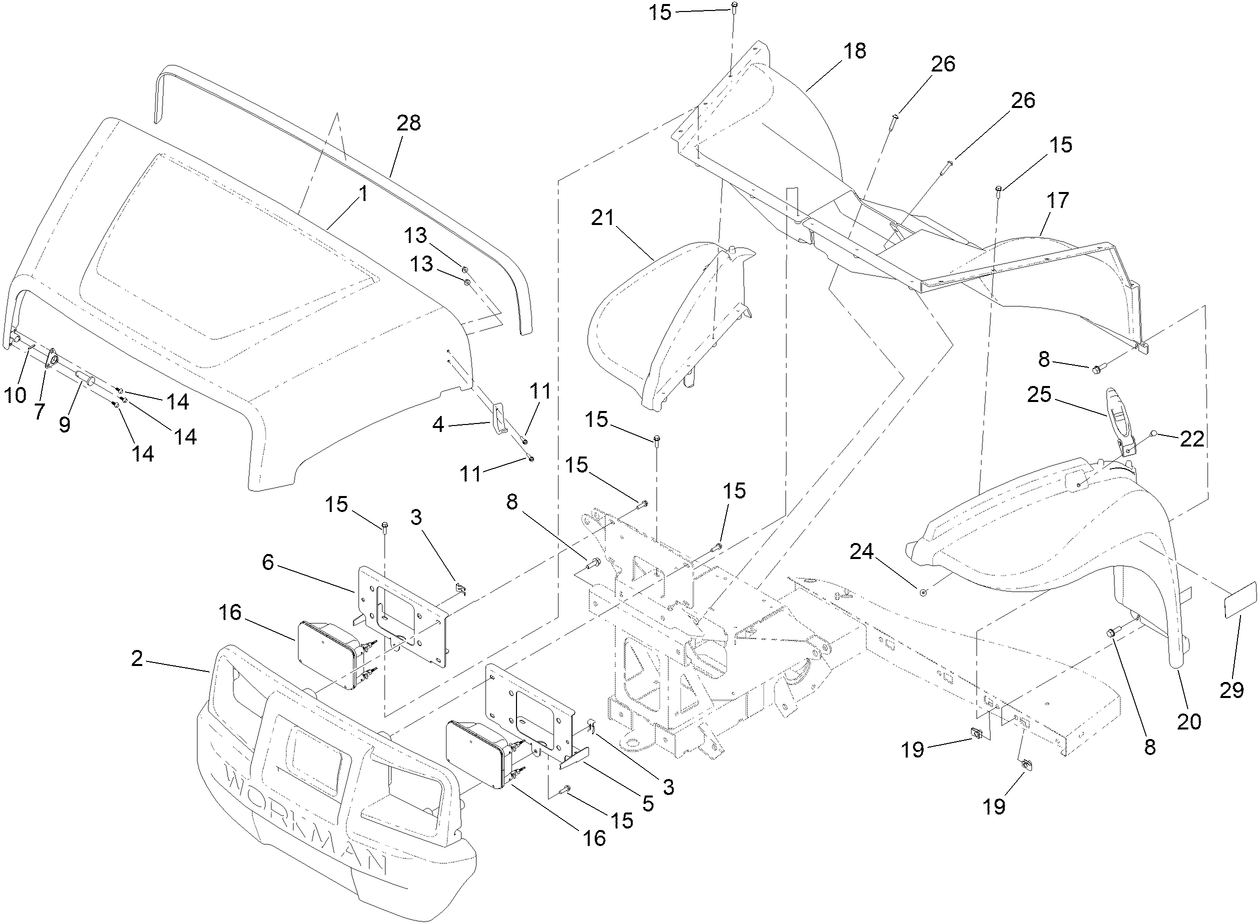 Hood and Fender Assembly