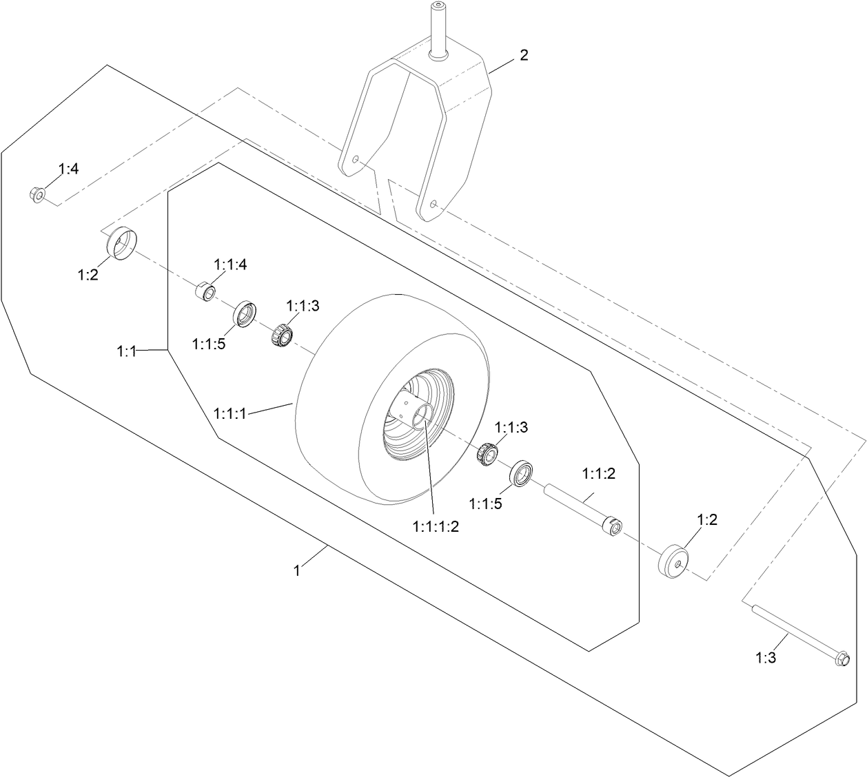 Caster Wheel and Fork Assembly