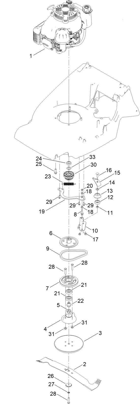 Engine and Blade Assembly