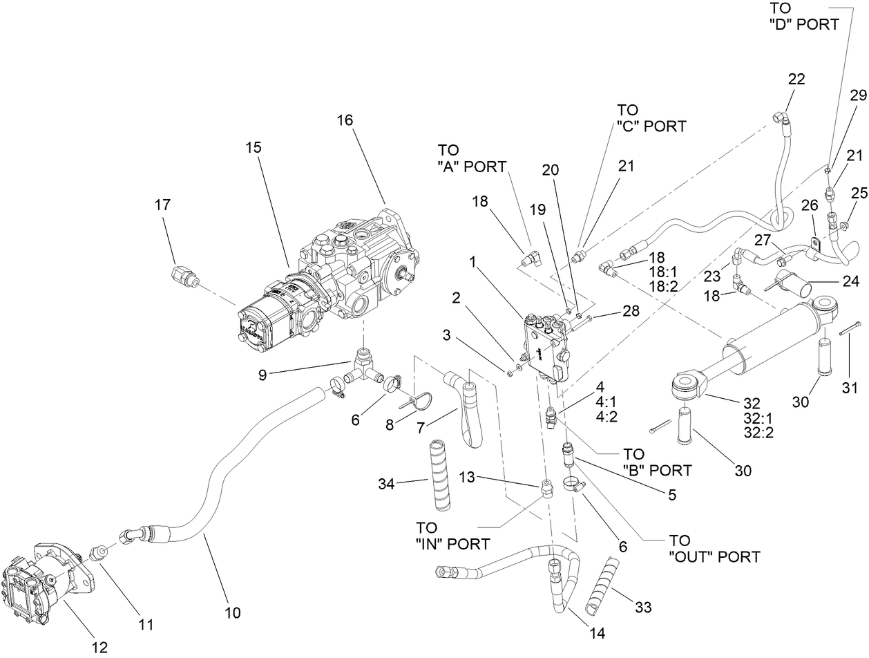 Steering Valve Plumbing Assembly