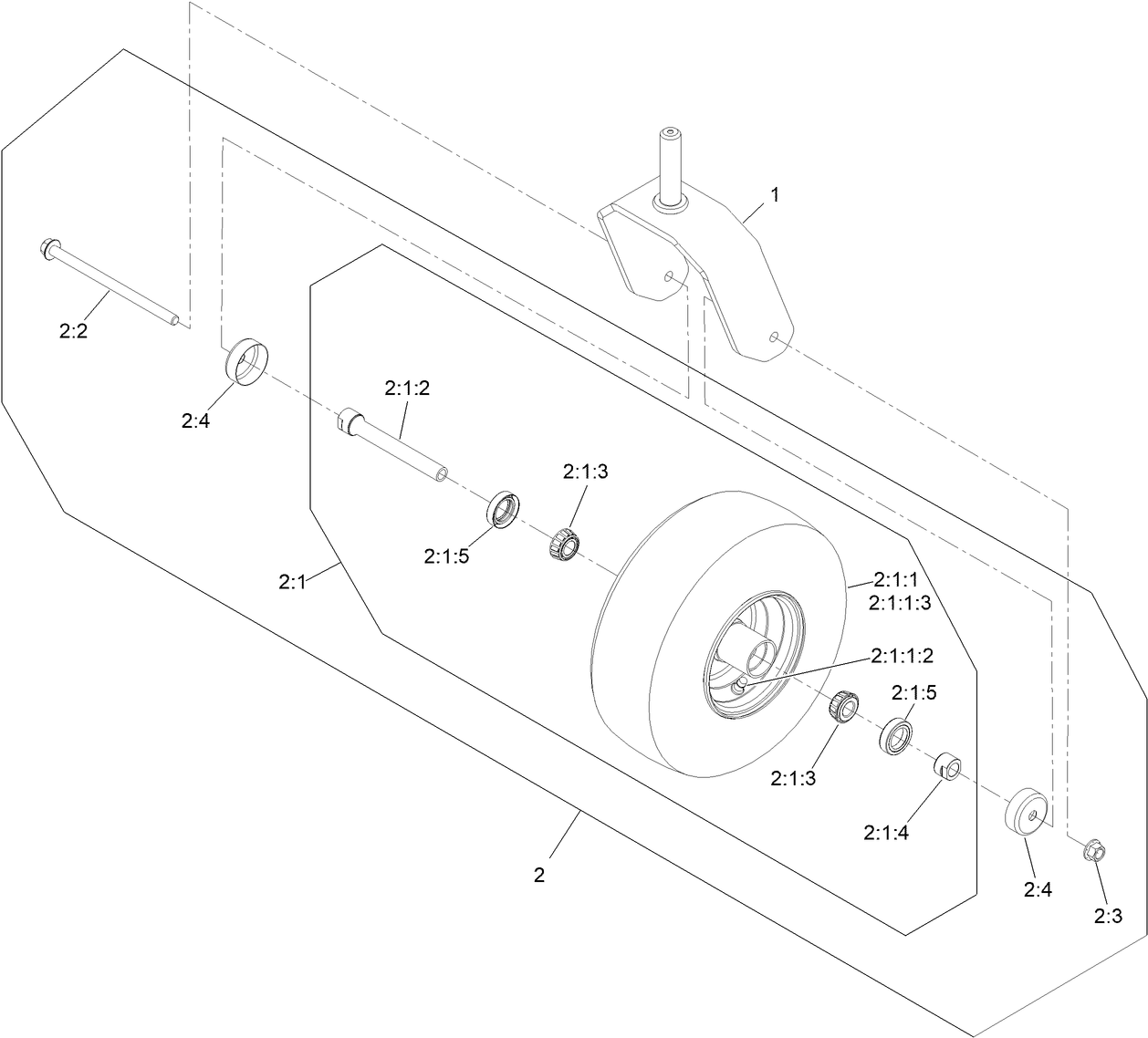 Fork and Caster Wheel Assembly
