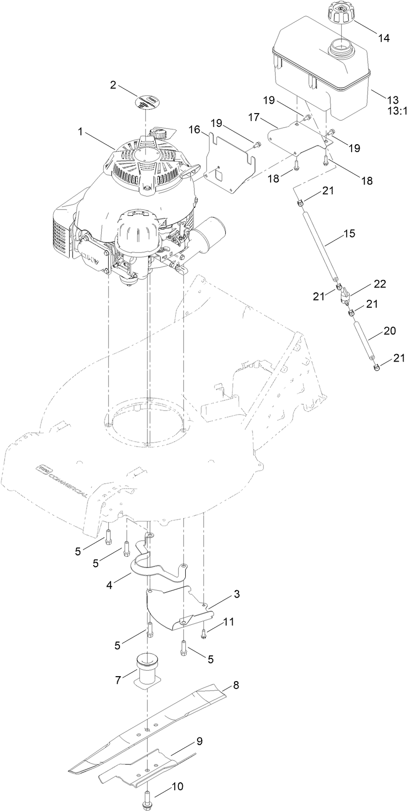 Engine and Blade Assembly
