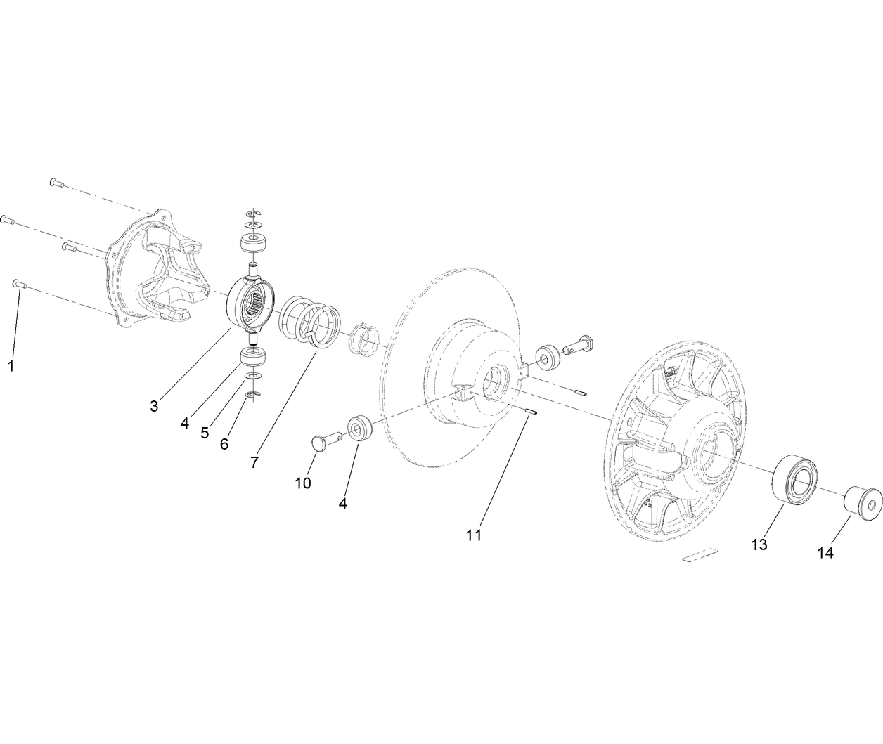 Secondary Clutch Assembly No. 147-8173