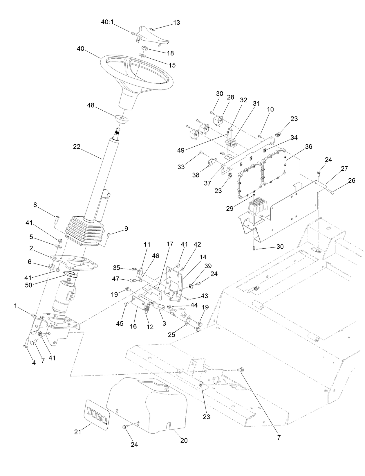 Steering and Controller Assembly