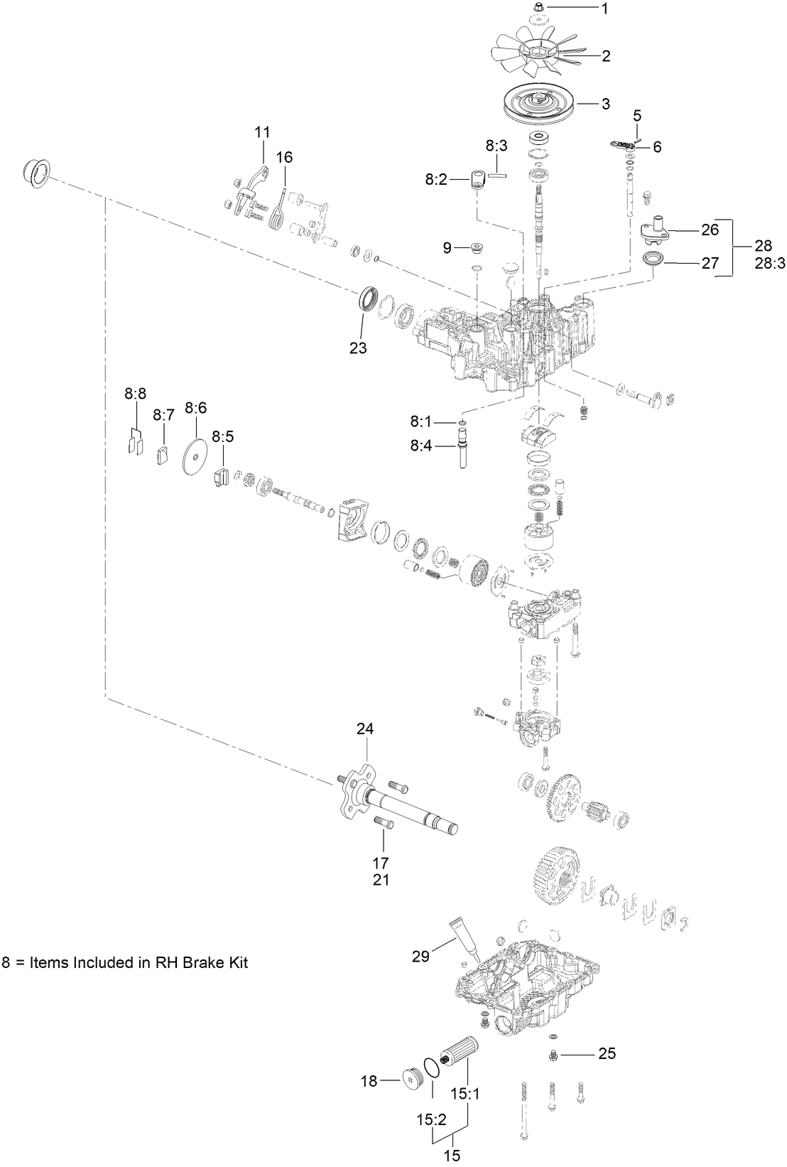 LH Transmission Assembly No. 138-5838