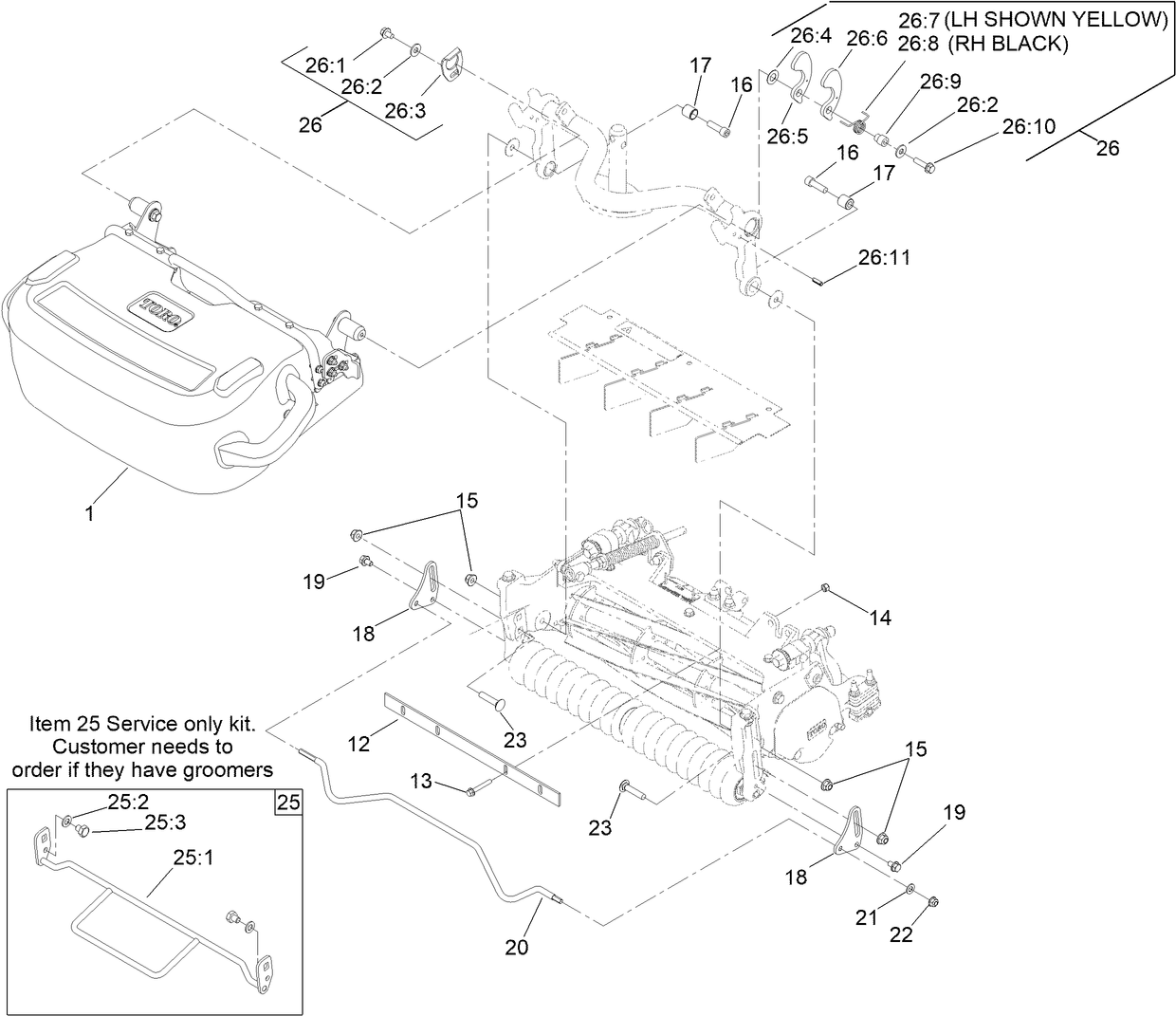 Flexible Grass Basket Assembly